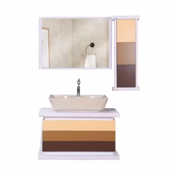 روشویی کابینتی تجسم مدل رنگارنگ - آینه و روشویی تجسم