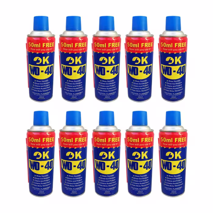 اسپری روان کننده اوکی مدل WD-40 حجم 450 میلی لیتر بسته 10 عددی