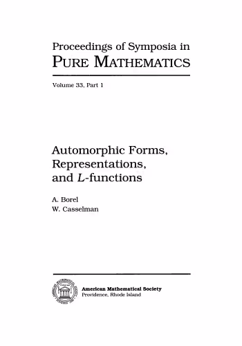 خرید و دانلود نسخه کامل کتاب Automorphic Forms, Representations, and L-Functions (Proceedings of Symposia in Pure Mathematics)