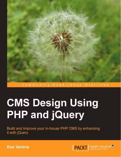 خرید و دانلود نسخه کامل کتاب CMS Design Using PHP and jQuery   Code