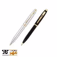 قلم خودکار تکی رنگ مشکی و کروم گیره زرد SHEAFFER مدل 100