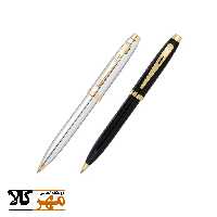 قلم خودکار تکی رنگ مشکی و کروم گیره زرد SHEAFFER مدل 100