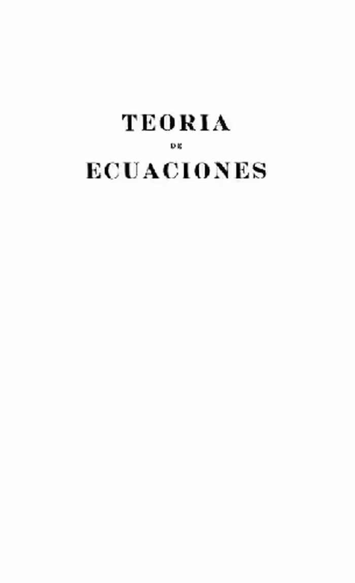 خرید و دانلود نسخه کامل کتاب Teoria de ecuaciones