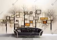 کاغذ دیواری سه بعدی سالن پذیرایی HQ-1565