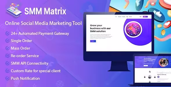 دانلود اسکریپت PHP مارکتینگ شبکه اجتماعی SMM Matrix