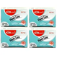 گیره کاغذ دی ال مدل کلیپس کد 32mm بسته 4 عددی