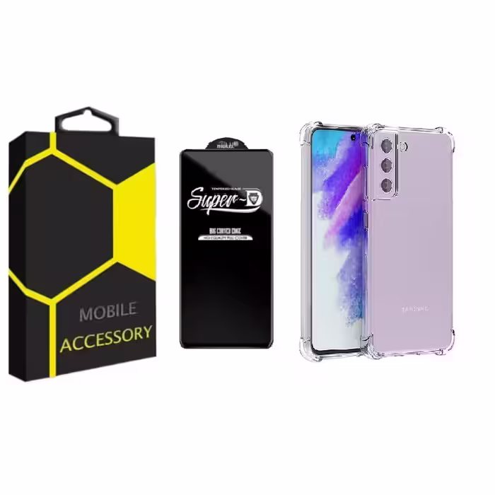 کاور مدل Kapsooli مناسب برای گوشی موبایل سامسونگ Galaxy S21 FE به همراه محافظ صفحه نمایش