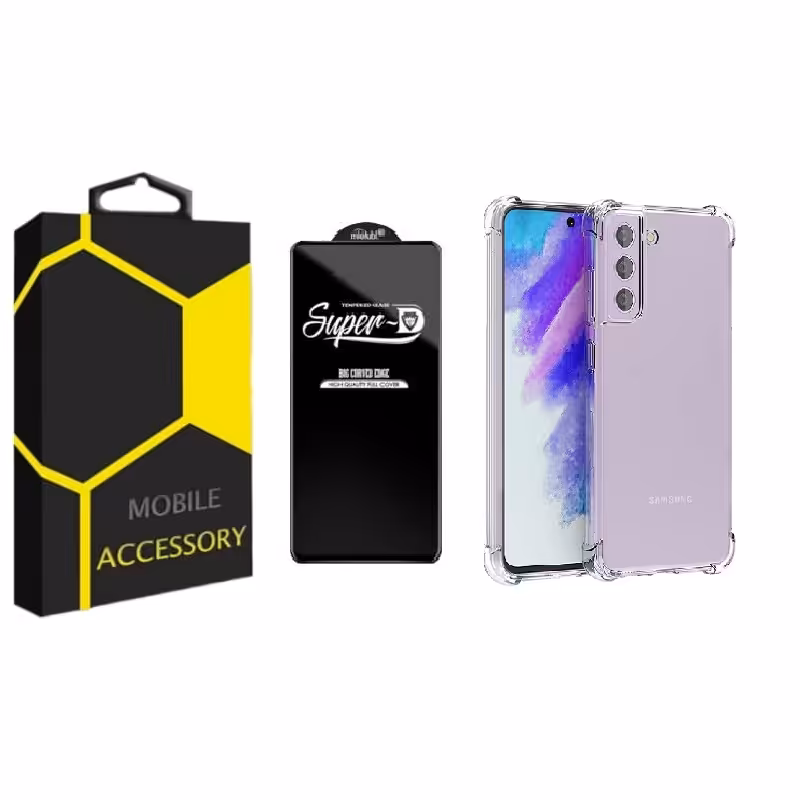 کاور مدل Kapsooli مناسب برای گوشی موبایل سامسونگ Galaxy S21 FE به همراه محافظ صفحه نمایش