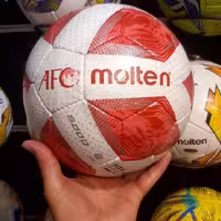توپ فوتبال مدل مولتن 5000 molten afc  سایز 5  دوختی رنگ قرمز 