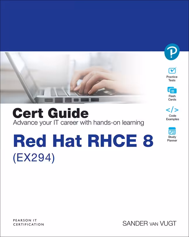 خرید و دانلود نسخه کامل کتاب Red Hat RHCE 8 (EX294) Cert Guide