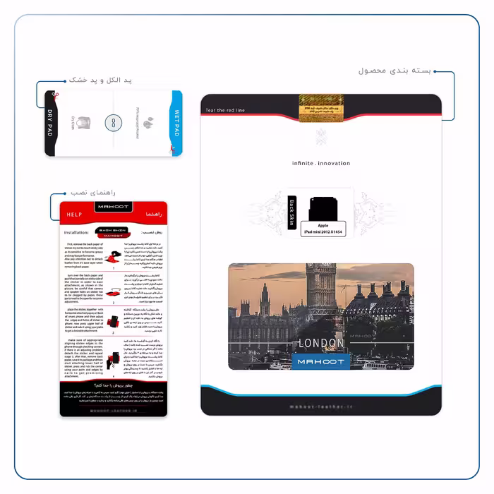 برچسب پوششی ماهوت مدل London City مناسب برای تبلت اپل iPad mini 2012 A1432