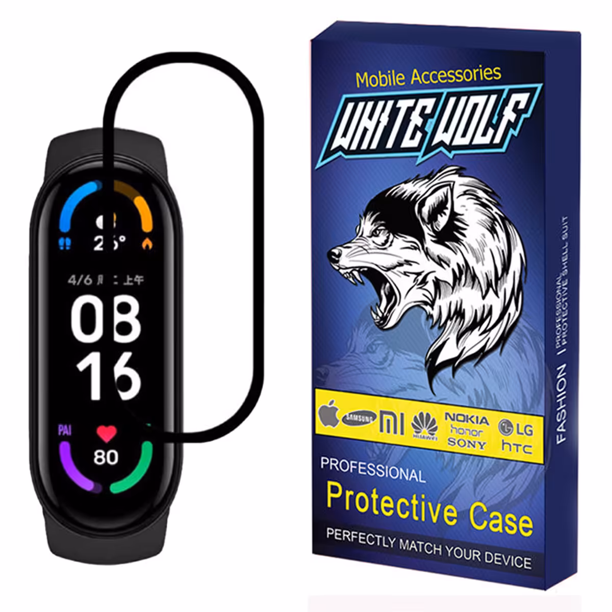 محافظ صفحه نمایش وایت ولف مدل W-PWM مناسب برای ساعت هوشمند شیائومی Mi Band 5