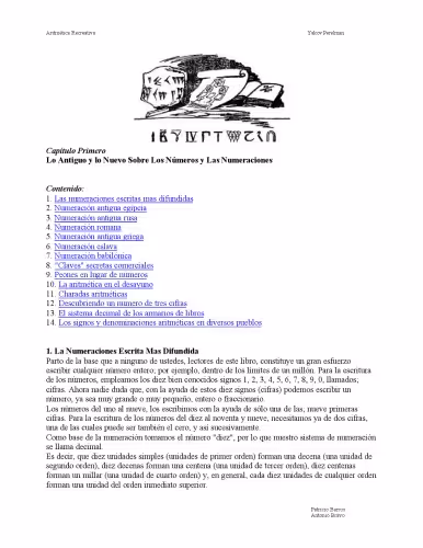 خرید و دانلود نسخه کامل کتاب Aritmética recreativa