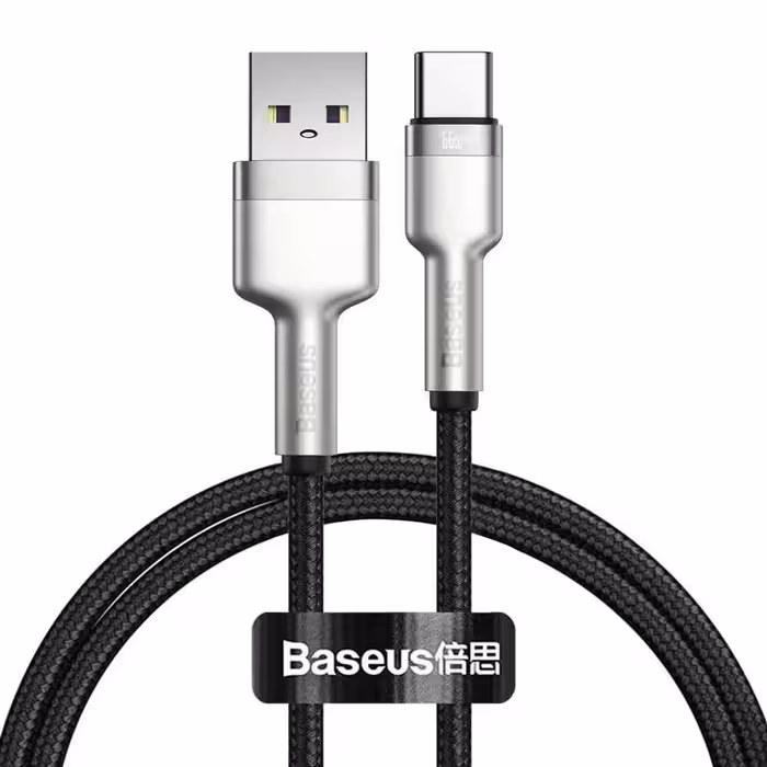کابل تایپ سی فست شارژ Baseus Cafule Series Metal CAKF00010 66W 6A 1m