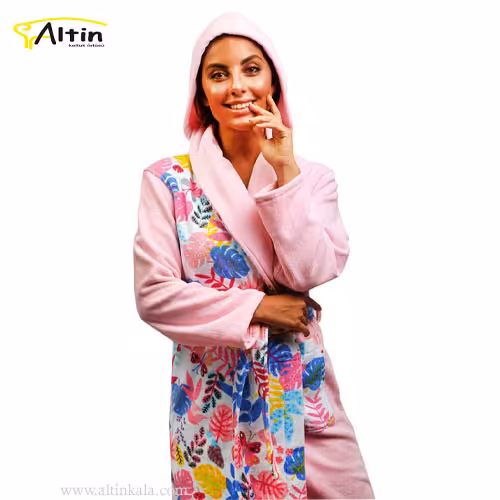 حوله تنپوش پودایران طرح گلبرگ صورتی سایز 125