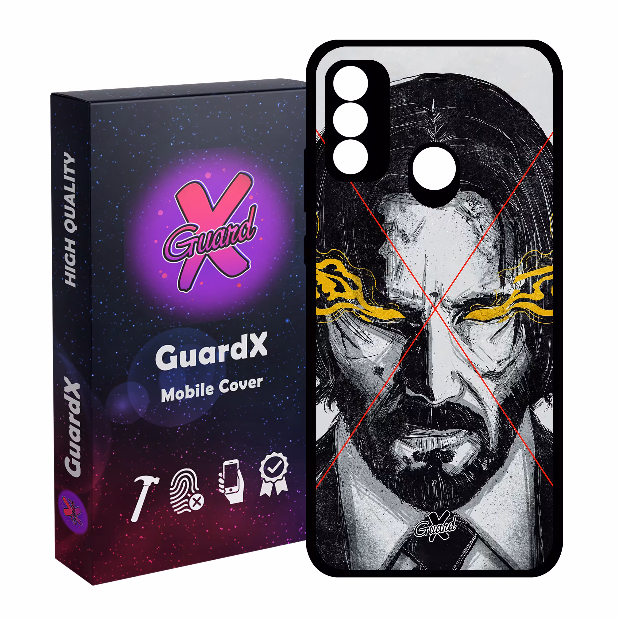 کاور گارد ایکس طرح John Wick مدل Glass10158 مناسب برای گوشی موبایل هوآوی P Smart 2020