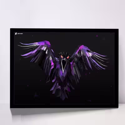 تابلو مدل bird polygon digital  کد F-11016