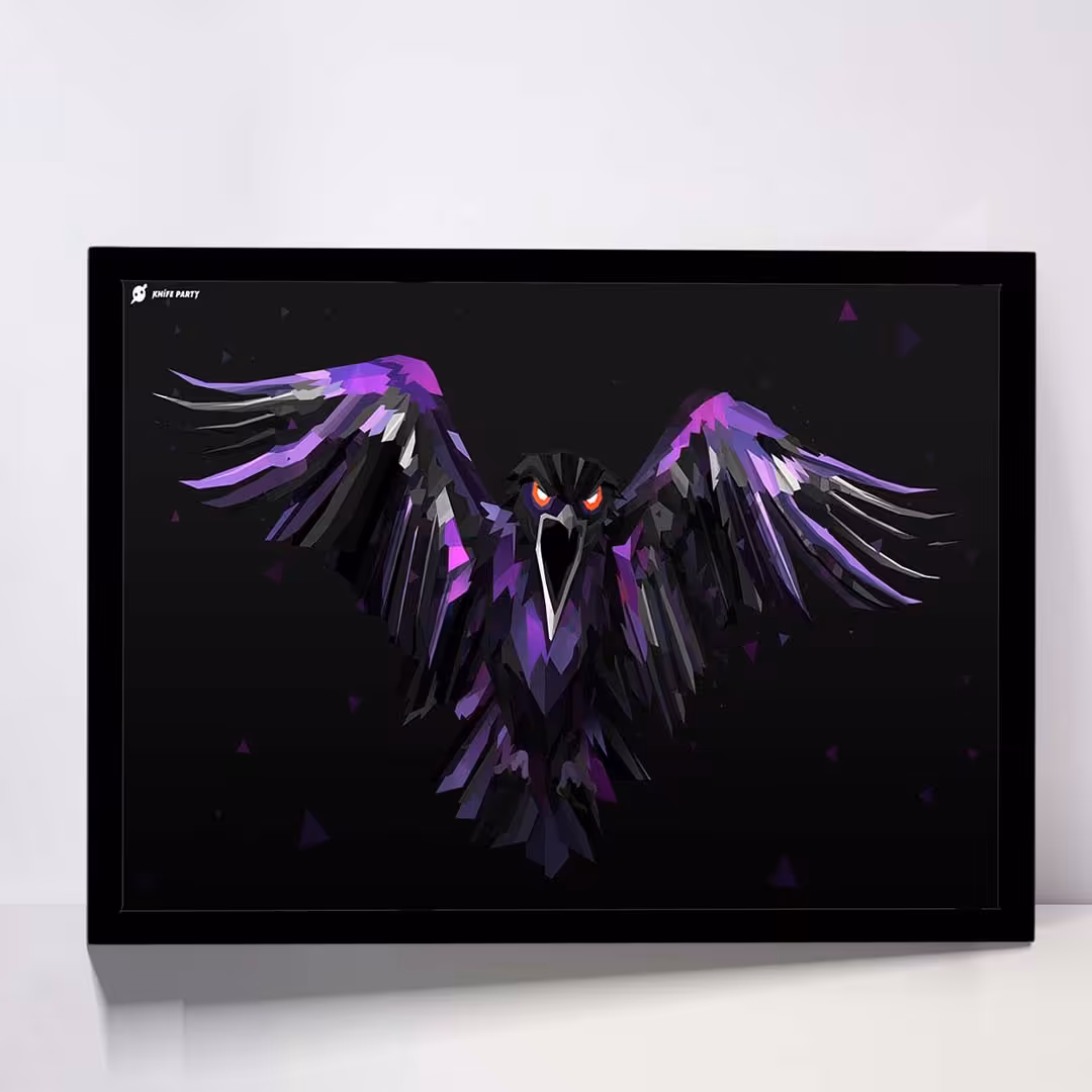 تابلو مدل bird polygon digital  کد F-11016