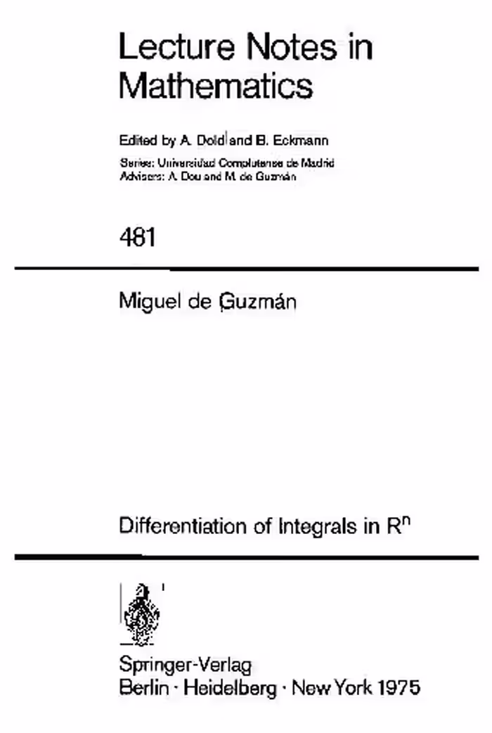 خرید و دانلود نسخه کامل کتاب Differentiation of Integrals in R to the Nth Power