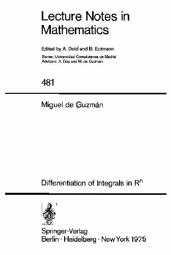 خرید و دانلود نسخه کامل کتاب Differentiation of Integrals in R to the Nth Power