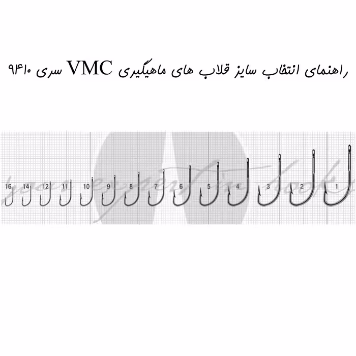 قلاب ماهیگیری وی ام سی کد 9410 سایز 2 بسته 10عددی