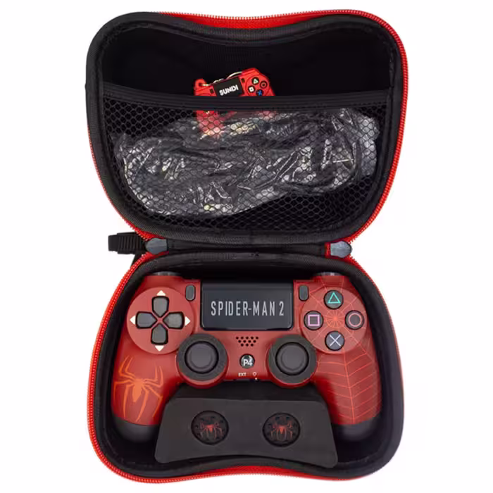 دسته PS4 به همراه ملزومات مدلPX001 PlayX طرح مرد عنکبوتی