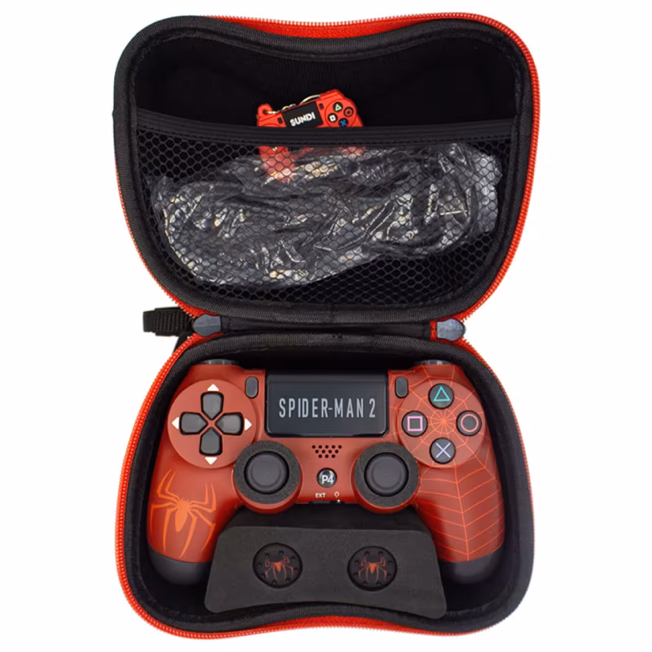 دسته PS4 به همراه ملزومات مدلPX001 PlayX طرح مرد عنکبوتی