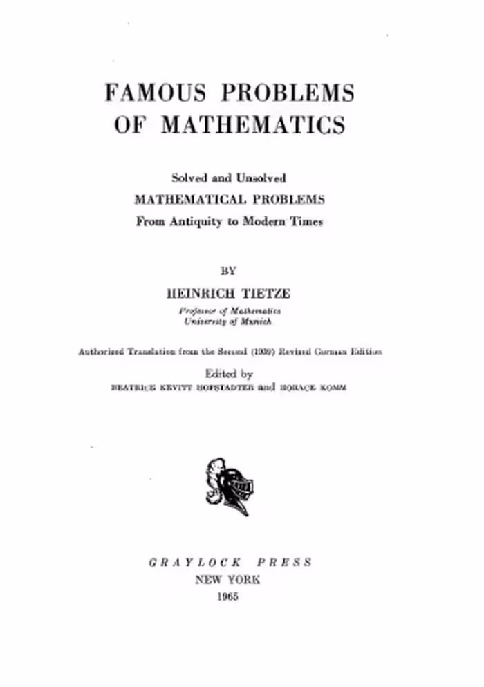 خرید و دانلود نسخه کامل کتاب Famous Problems of Mathematics Solved and Unsolved
