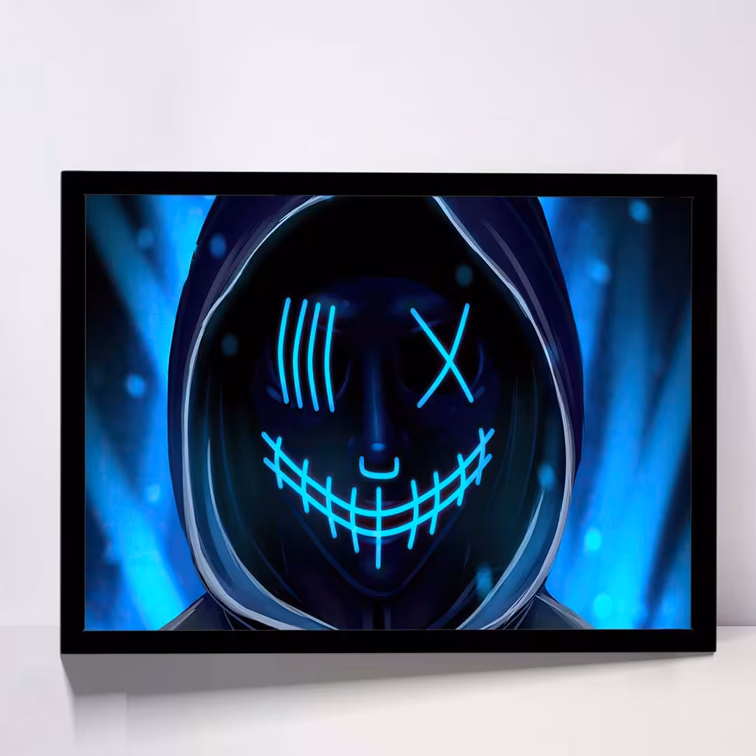 تابلو مدل neon mask کد F-14027