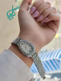 خرید ساعت زنانه امپاور رنگ ثابت نگین دار کیفیت عالی بند استیل کد 1918501 - ردگل