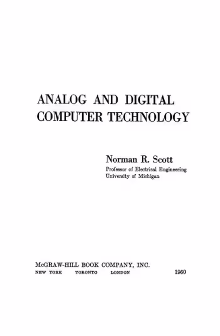 خرید و دانلود نسخه کامل کتاب Analog and Digital Computer Technology