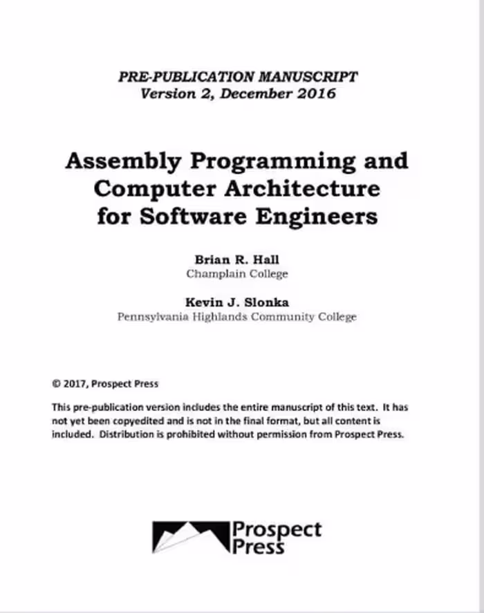خرید و دانلود نسخه کامل کتاب Assembly Programming and Computer Architecture for Software Engineers