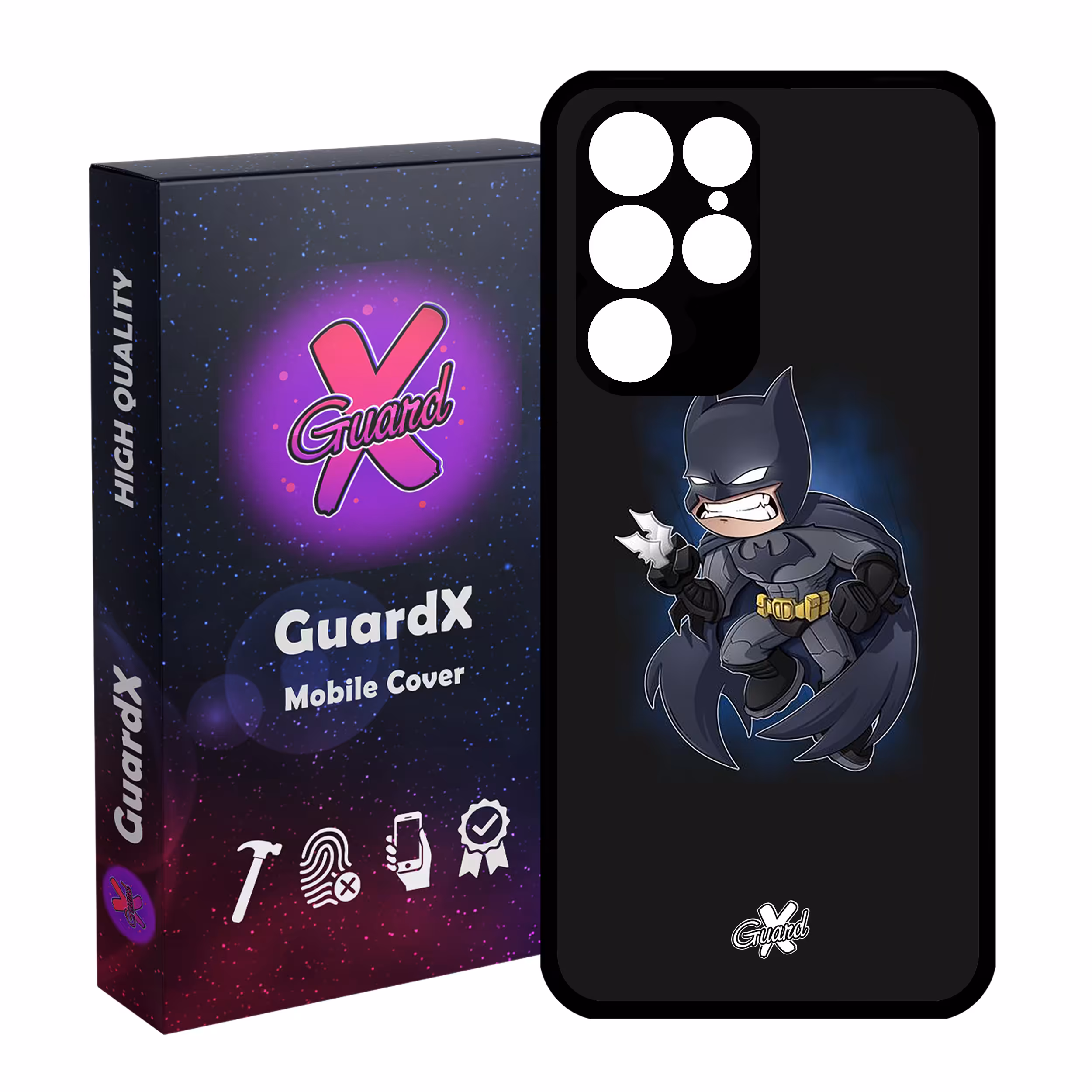 کاور گارد ایکس طرح Batman مدل Glass10049 مناسب برای گوشی موبایل سامسونگ Galaxy S22 Ultra