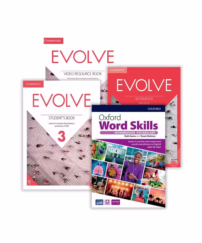 مجموعه کامل Evolve 3 کتاب ایوالو 3 (کتاب دانش آموز  کتاب تمرین   کتاب ویدئو  فایل صوتی)