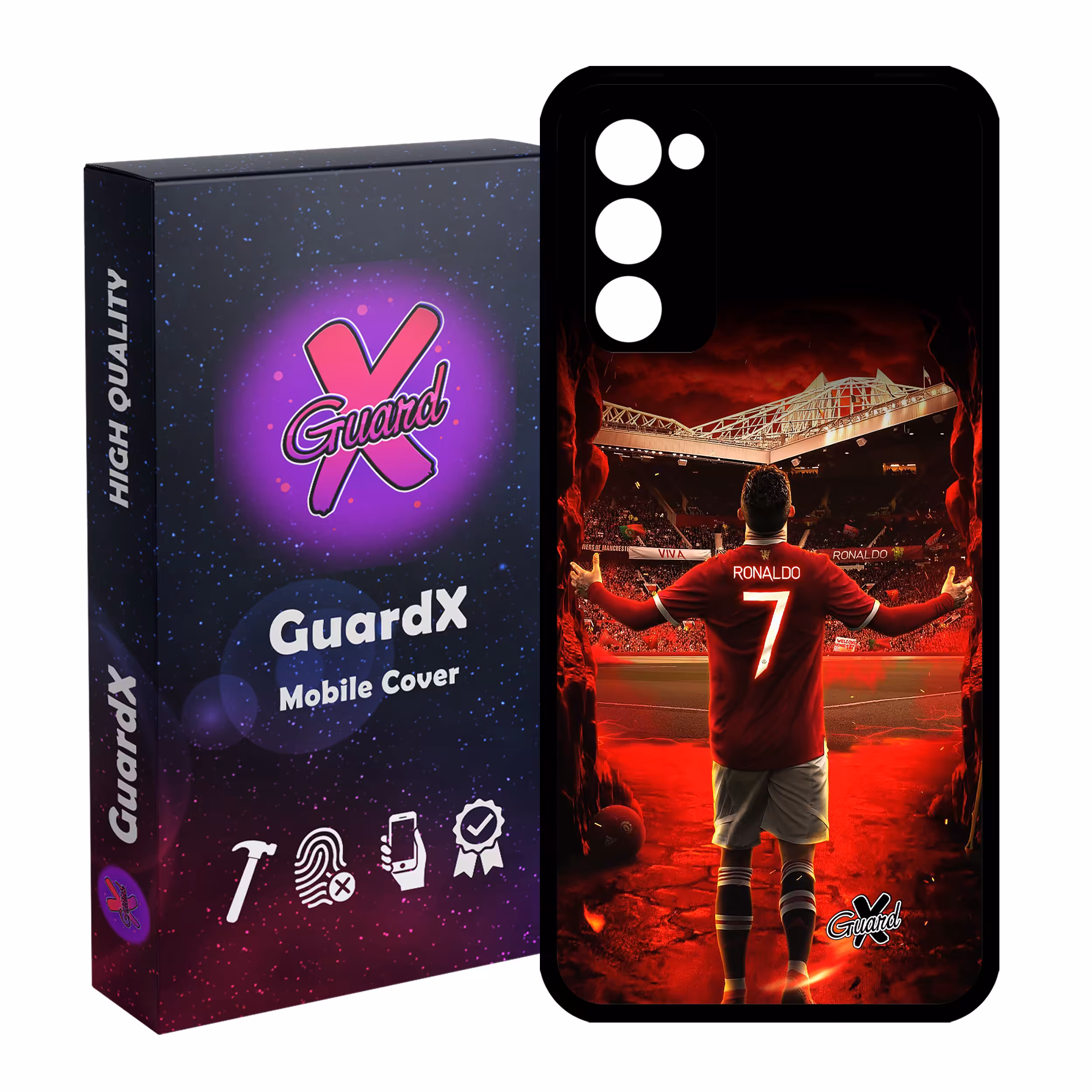 کاور گارد ایکس طرح Ronaldo مدل Glass10397 مناسب برای گوشی موبایل سامسونگ Galaxy S20 FE