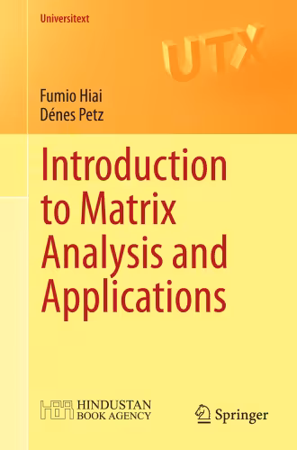 خرید و دانلود نسخه کامل کتاب Introduction to Matrix Analysis and Applications