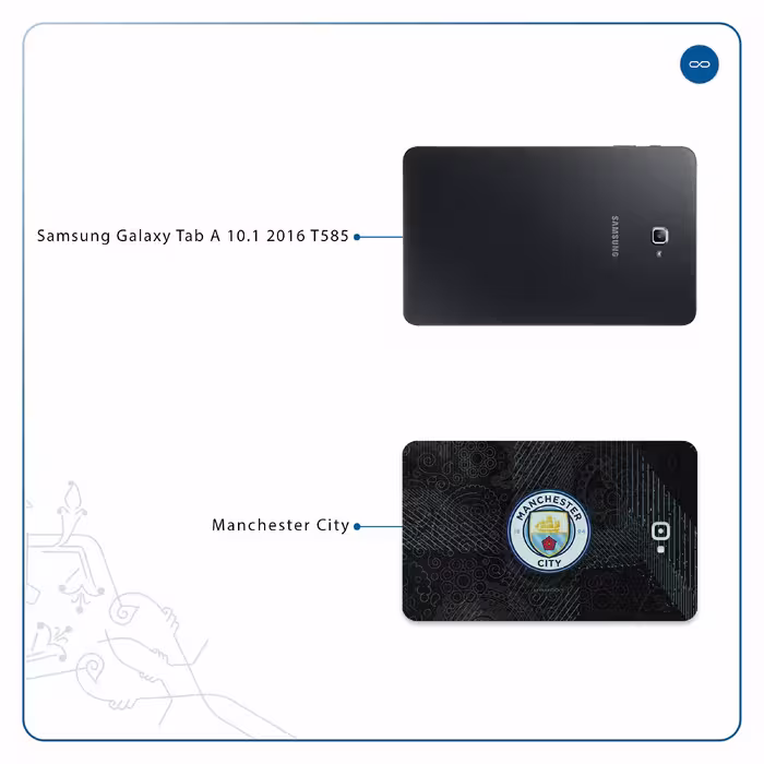 برچسب پوششی ماهوت مدل Manchester-City مناسب برای تبلت سامسونگ Galaxy Tab A 10.1 2016 T585