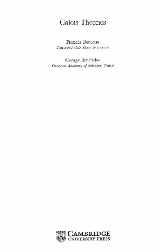 خرید و دانلود نسخه کامل کتاب Galois Theories