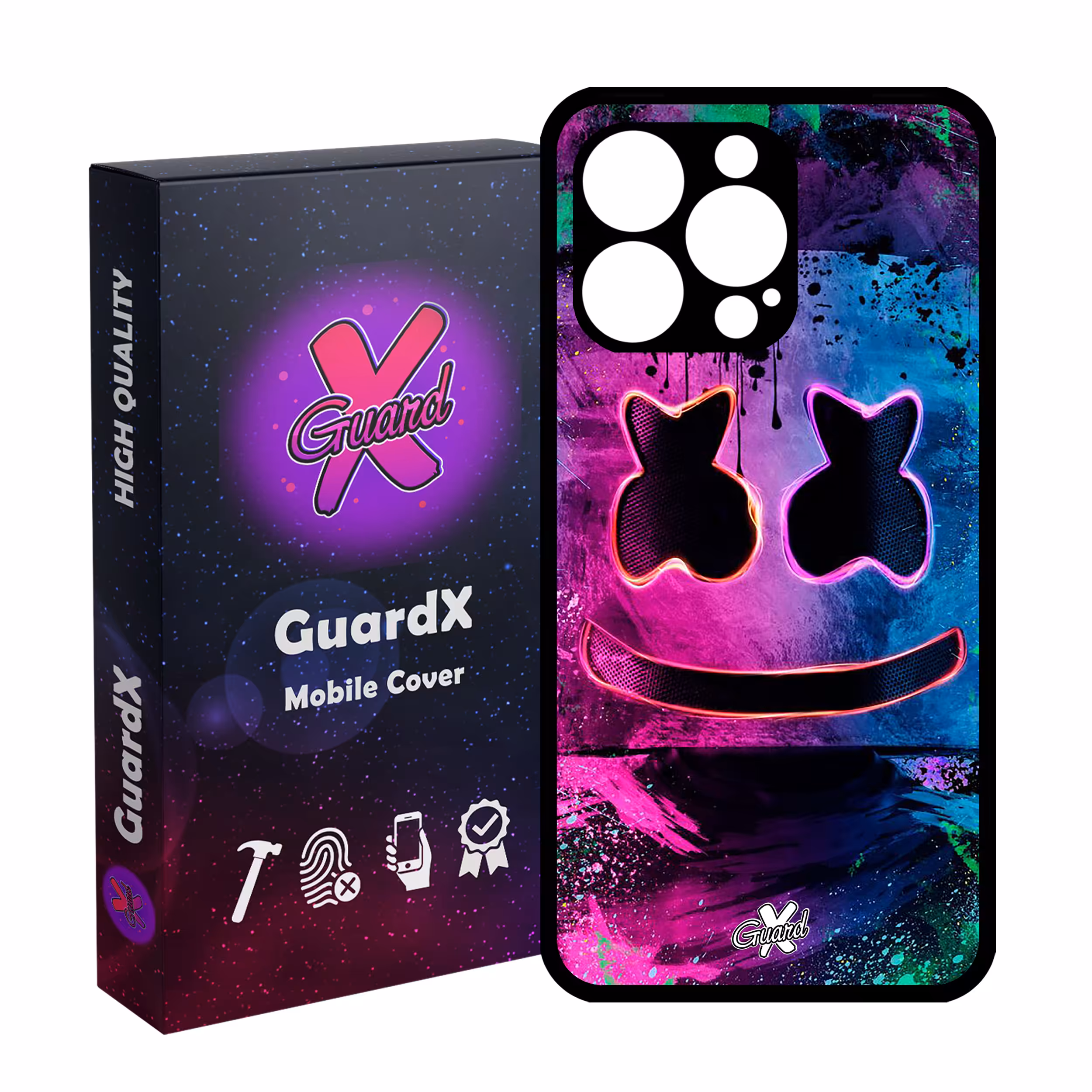 کاور گارد ایکس طرح Marshmello مدل Glass10028 مناسب برای گوشی موبایل اپل iPhone 13 Pro