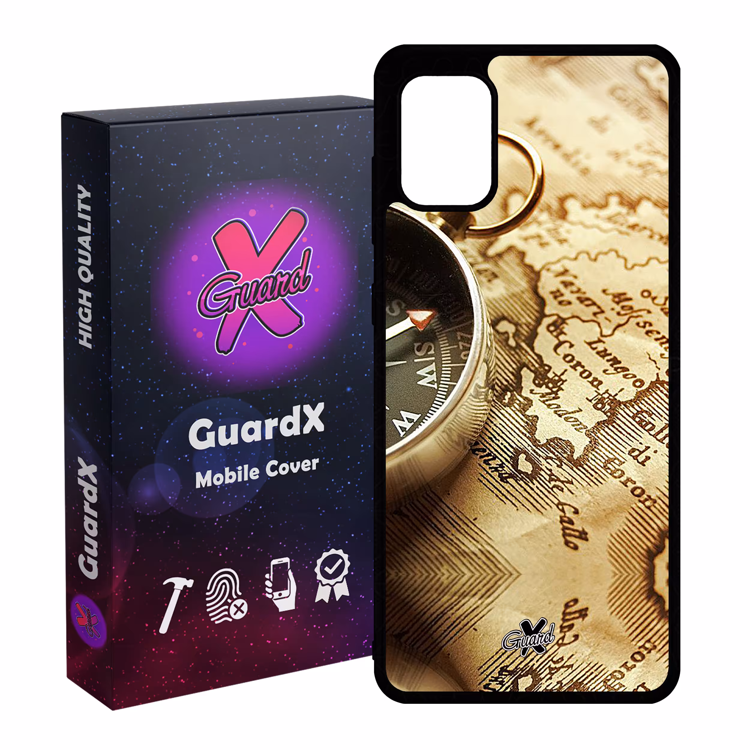 کاور گارد ایکس طرح نقشه مدل Glass10287 مناسب برای گوشی موبایل سامسونگ Galaxy A31