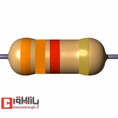 مقاومت 3.3 کیلو اهم 1/4 وات 5 درصد