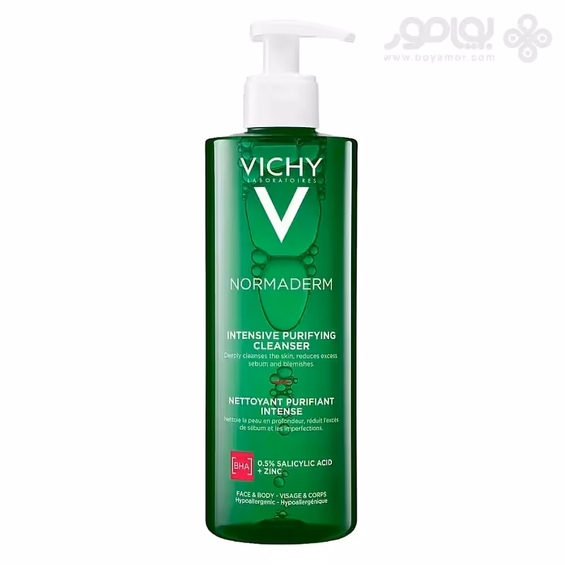 ژل شستشوی پوست چرب ویشی مدل NORMADERM حجم 400 میل