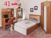 سرویس خواب نوجوان و جوان کد 41 شامل تخت/دکور/ کمد/ میز تحریر