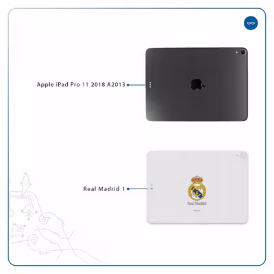 برچسب پوششی ماهوت مدل Real-Madrid مناسب برای تبلت اپل iPad Pro 11 2018 A2013