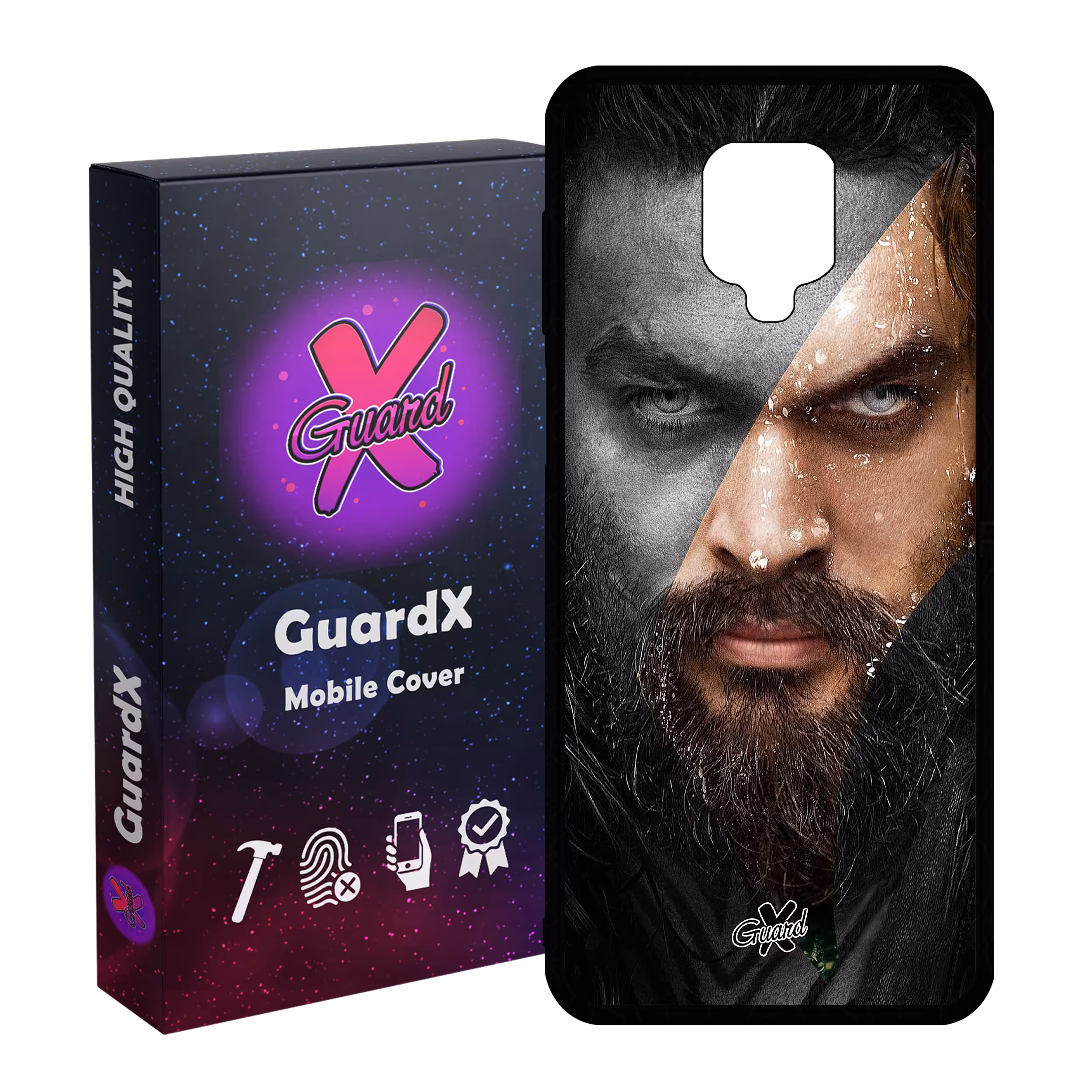 کاور گارد ایکس طرح Aqua Man مدل Glass10362 مناسب برای گوشی موبایل شیائومی Redmi Note 9S / Note 9 Pro / Note 9 Pro Max