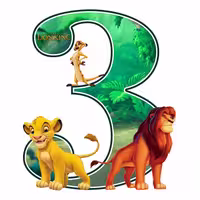 استند رومیزی مدل  تولد عدد 3 طرح شیر شاه کد 983