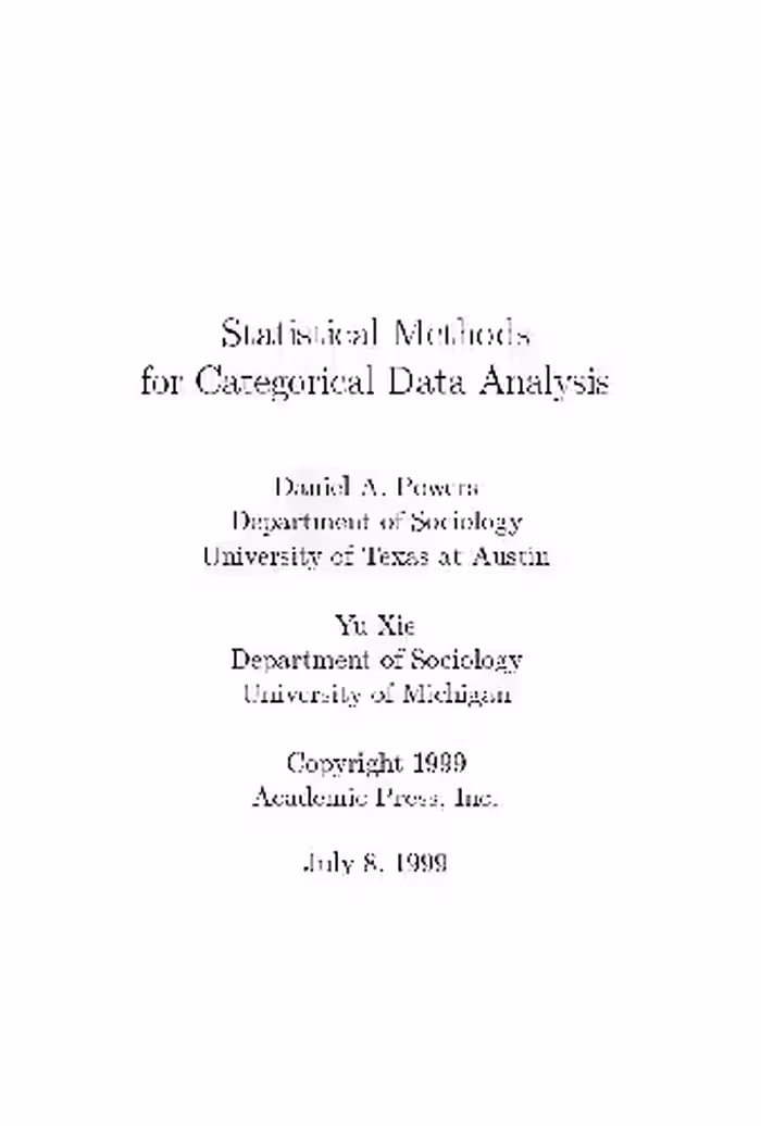 خرید و دانلود نسخه کامل کتاب Statistical Methods for Categorical Data Analysis