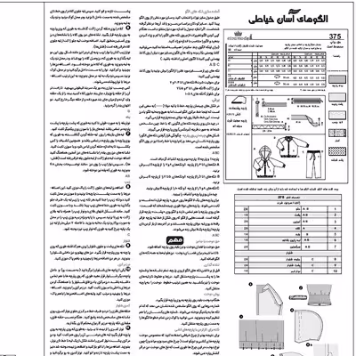 الگو سوییشرت و شلوار کودک کد 83 متدمولر سایز 6 ماه تا 3 سال