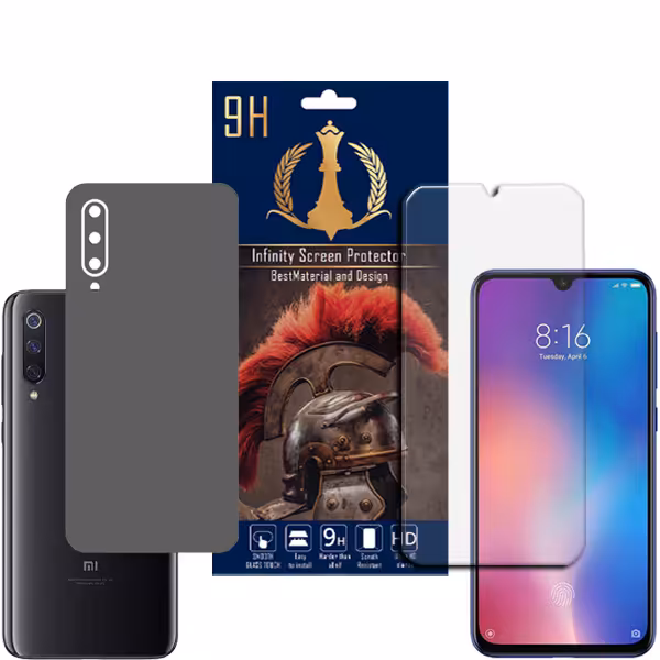 برچسب پوششی اینفینیتی مدل PRO MAX مناسب برای گوشی موبایل شیائومی MI 9 به همراه محافظ صفحه نمایش