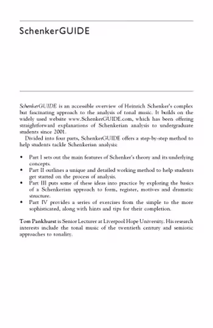 خرید و دانلود نسخه کامل کتاب SchenkerGUIDE: a brief handbook and website for Schenkerian analysis